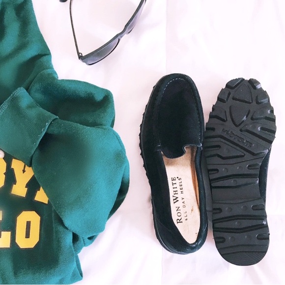 Ron White cashmere suede chunky sole loafer - Picture 2 of 7